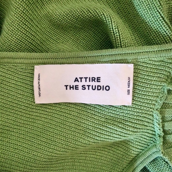 Attire The Studio Green Organic Cutout Sweater - Picture 3 of 5